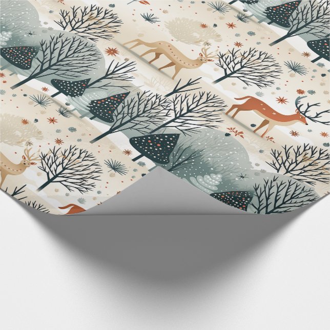 Papel De Presente Deer Hunting Christmas Antlers (Ponta)