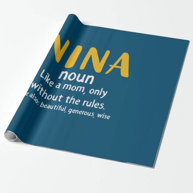 Papel De Presente Definição da Arte Mãe Nina (Desenrolado)