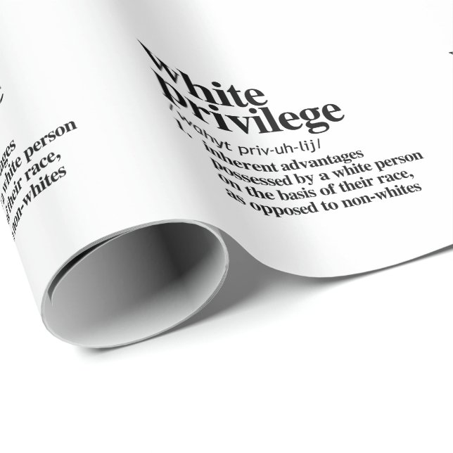 Papel De Presente Definição de Privilégio Branco (Ponta do rolo)