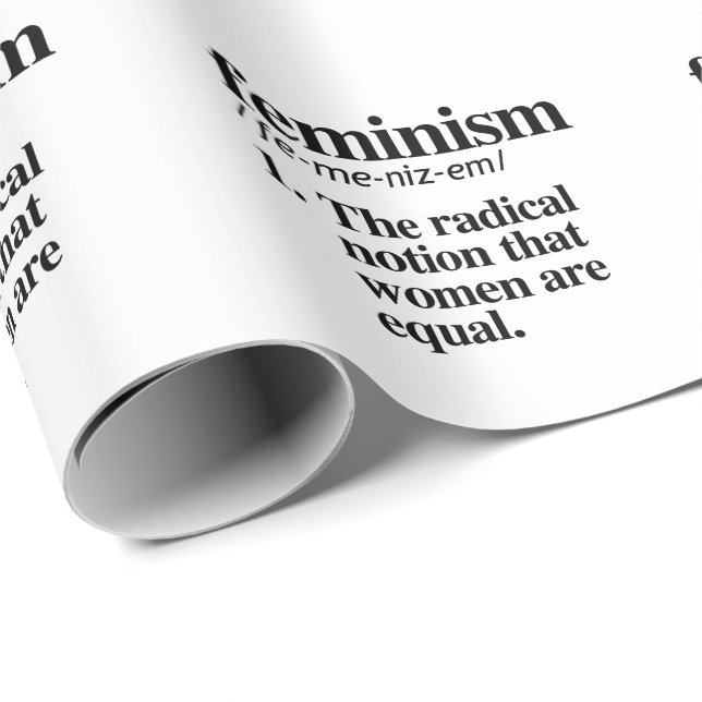 Papel De Presente Definição do feminismo (Ponta do rolo)
