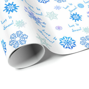 Papel De Presente Deixais lhe para nevar branco