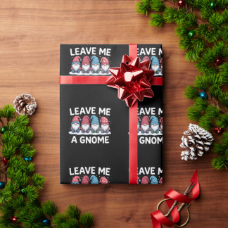 Papel De Presente Deixe-me Um Gnome Natal Camisa de dormir Férias