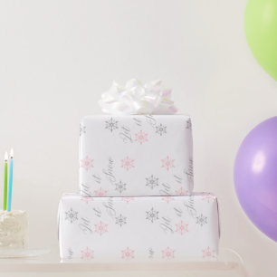 Papel De Presente Deixe Nevar, Natal de Inverno Festivo