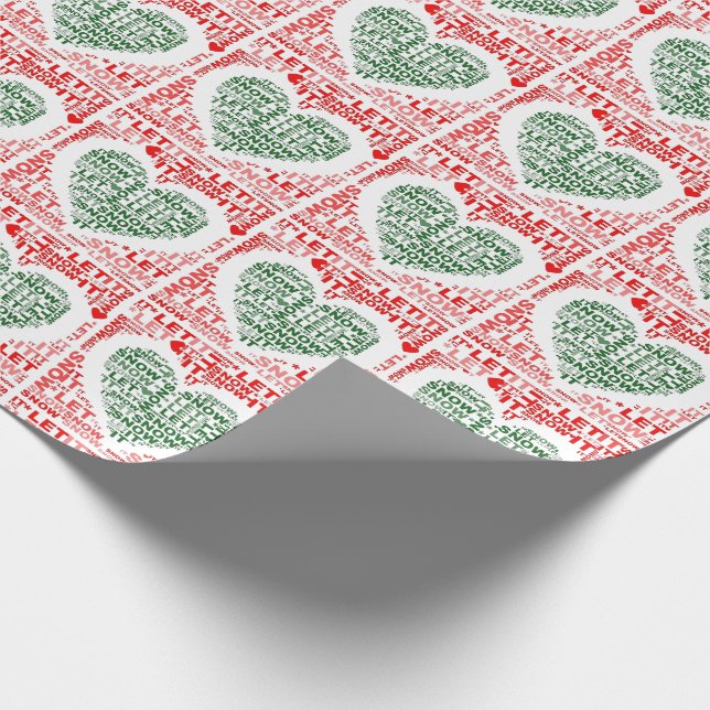 Papel De Presente Deixe-o nevar o Livro Verde do Natal (Ponta)