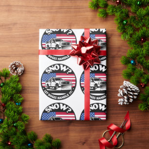 Papel De Presente Deixem Cachorros Tratar De Neve Espalhando Arte