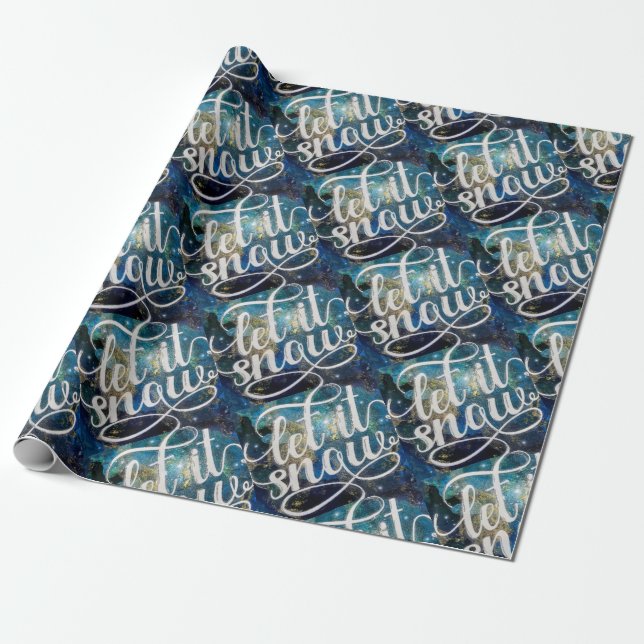 Papel De Presente Deixem-no nevar a arte do céu (Desenrolado)