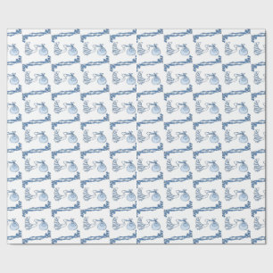 Papel De Presente Delft Blue BabyTile Designs