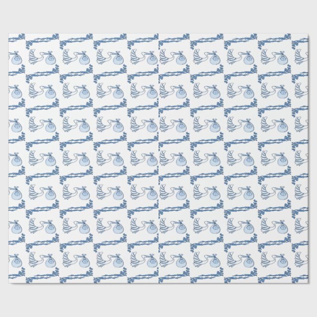 Papel De Presente Delft Blue BabyTile Designs (Barra)