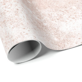 Papel De Presente Delicado Branco Rosa Rosa Dourado Blush Spark em P