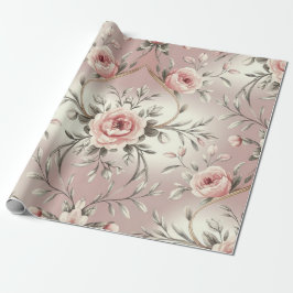 Papel De Presente Delicar Quebra de Presente de Água Blush