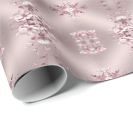 Papel De Presente Delicate Pink Floral Wrapping Paper