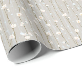 Papel De Presente Delicate Stem Floral Wrap