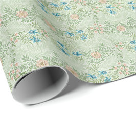 Papel De Presente Delphínio William Morris Larkspur