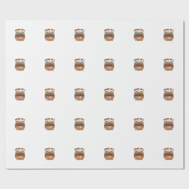 Papel De Presente Demônios São Amigos dos Ghouls Abóboras Múmia Morc (Aberto)