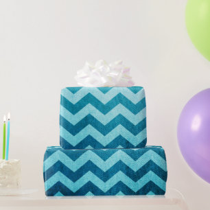 Papel De Presente Denim Chevron por Shirley Taylor
