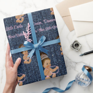 Papel De Presente Denim & Diamonds Princesa Bebê
