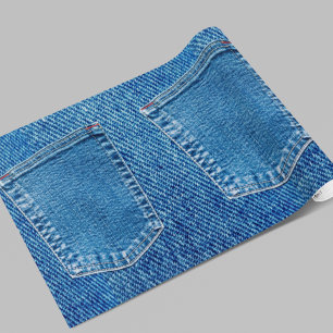 Papel De Presente Denim Jeans Pocket Russo Country Ocidental