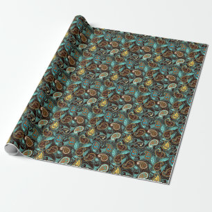 Papel De Presente Denim Paisley: Padrão de Textura de Jeans Invisíve