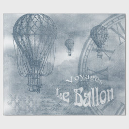 Papel De Presente Denim Steampunk