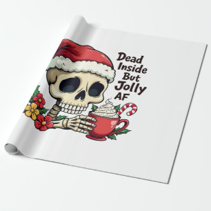 Papel De Presente Dentro morto mas Jolly AF Hot Cacoa Latte Skul