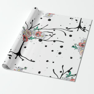 Papel De Presente Derrame gráfico de padrão sem descontinuidades des