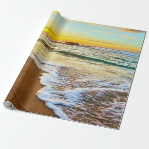 Papel De Presente Desacoplamento Sunset de Praia
