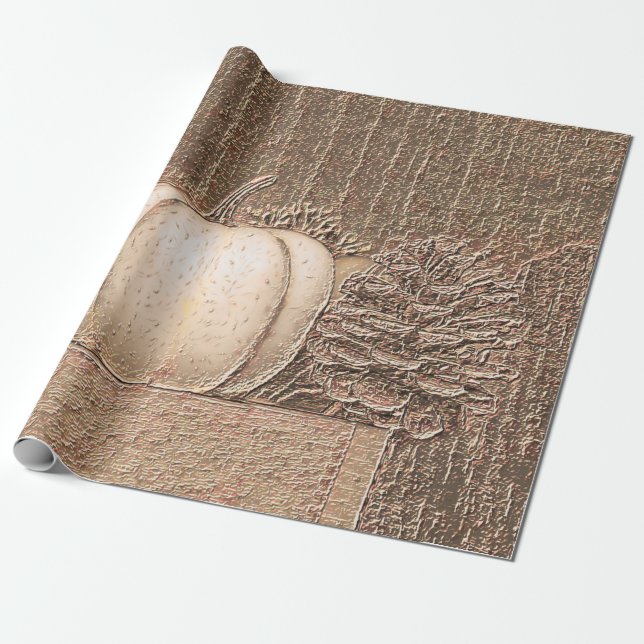 Papel De Presente Descolagem Dourada Metálica Elegante Elegante Bran (Desenrolado)