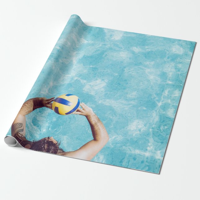 Papel De Presente Desconhecido jogando voleibol de praia (Desenrolado)