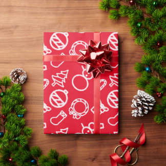 Papel De Presente Descrições de Itens de Natal do Estilo de Portas M