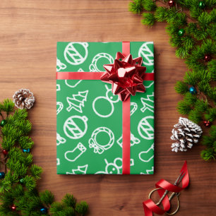 Papel De Presente Descrições de Itens de Natal do Estilo de Portas M