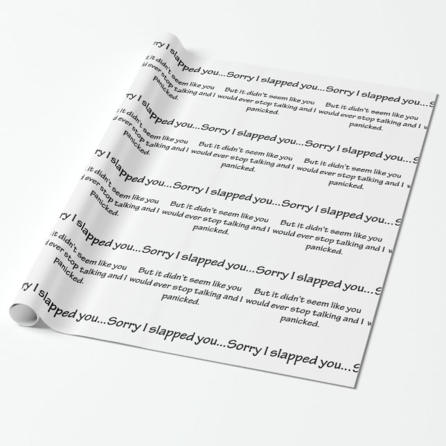 Papel De Presente Desculpe eu te esbofeteei... (Desenrolado)