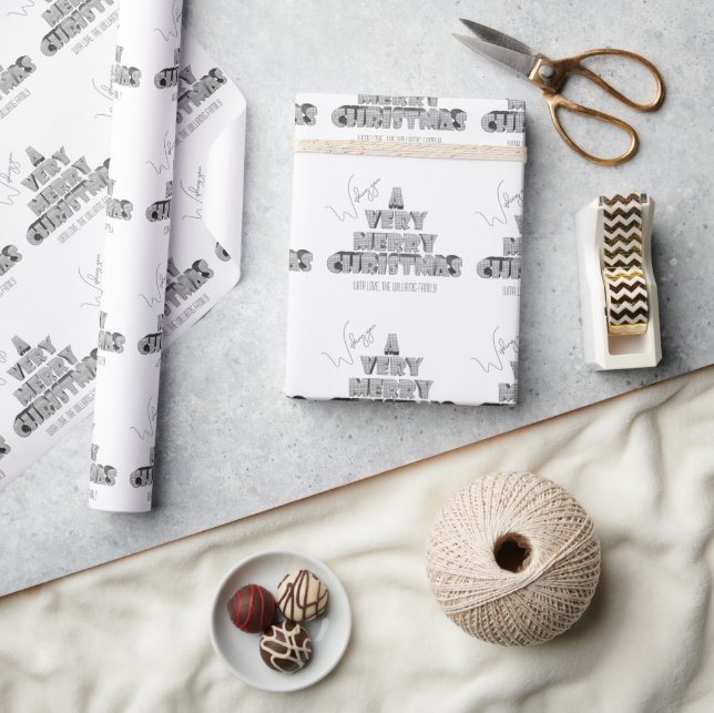 Papel De Presente Desejando um Feliz Natal (Artesanato)