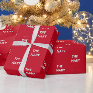 Papel De Presente Desejos de Natal em Vermelho