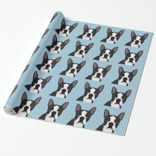 Papel De Presente desenho animado boston terrier