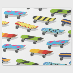 Papel De Presente Desenho animado de skate.