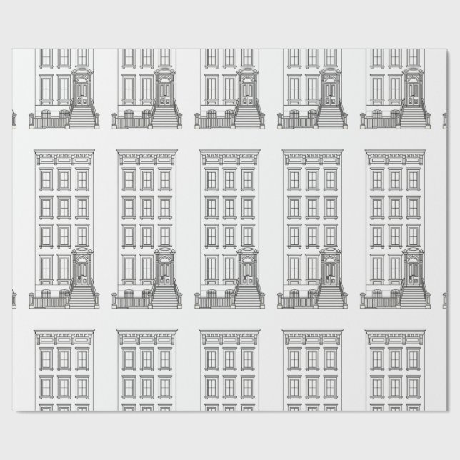 Papel De Presente Desenho Clássico de Apartamento com Saguão de Nova (Aberto)