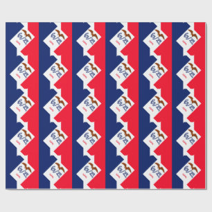 Papel De Presente Desenho da Bandeira do Estado de Iowa