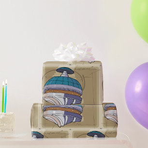 Papel De Presente Desenho da Estação Espacial