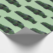 Desenho da mão do carro desportivo verde-escuro C8