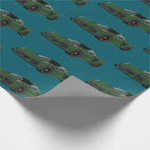 Desenho da mão do carro desportivo verde-escuro C8
