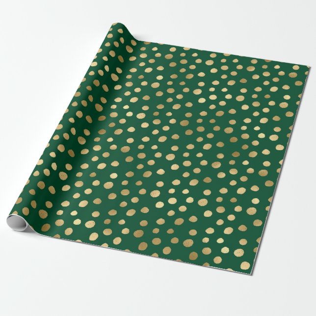 Papel De Presente Desenho da Série Safari Esmeralda e Ouro 11 (Desenrolado)