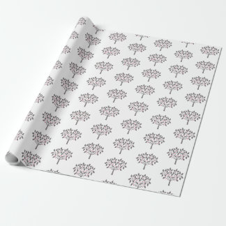 Papel De Presente desenho de árvore de frutos silvestres