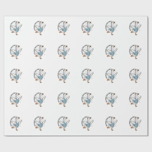 Papel De Presente Desenho de Camisa Vetorial Vintage Silly Goose Reg