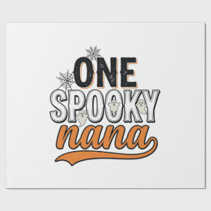 Papel De Presente Desenho de Camisa Vintage de Fantasma de Halloween