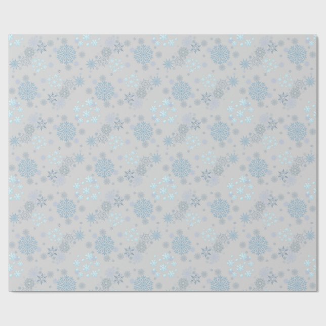 Papel De Presente Desenho de floco de neve de Hanukkah de inverno de (Aberto)