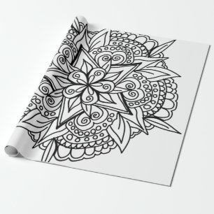 Papel De Presente Desenho de mandala design legal