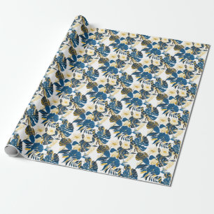 Papel De Presente Desenho De Mão Tropical: Padrão Criativo Sem Olho