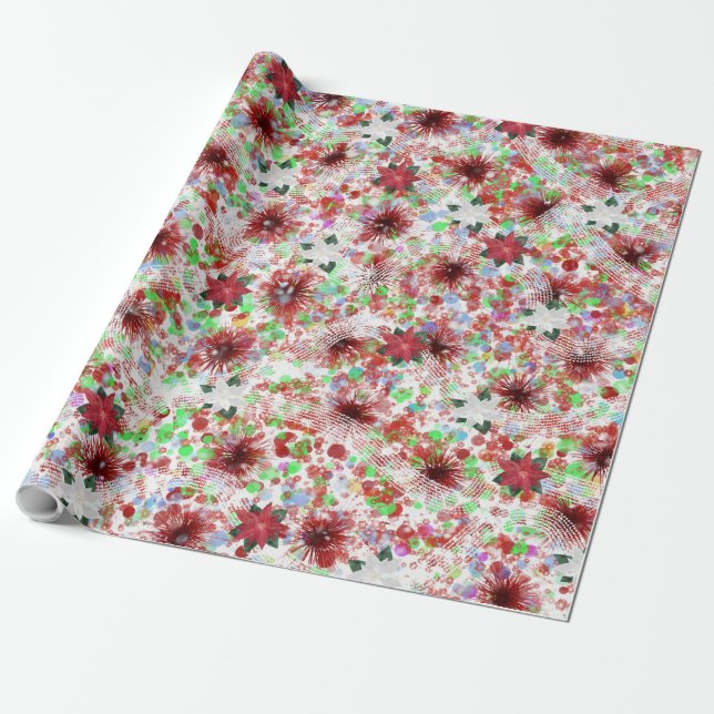 Papel De Presente Desenho de Natal Abstrato (Desenrolado)