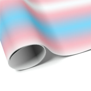 Papel De Presente Desenho de padrão de bandeira do orgulho transgêne