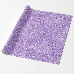 Papel De Presente Desenho de Padrão de Mandala de Ametista